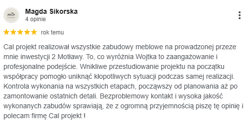 Referencje od studia m2o - architekci wnętrz premium o dokumentacji projektowej